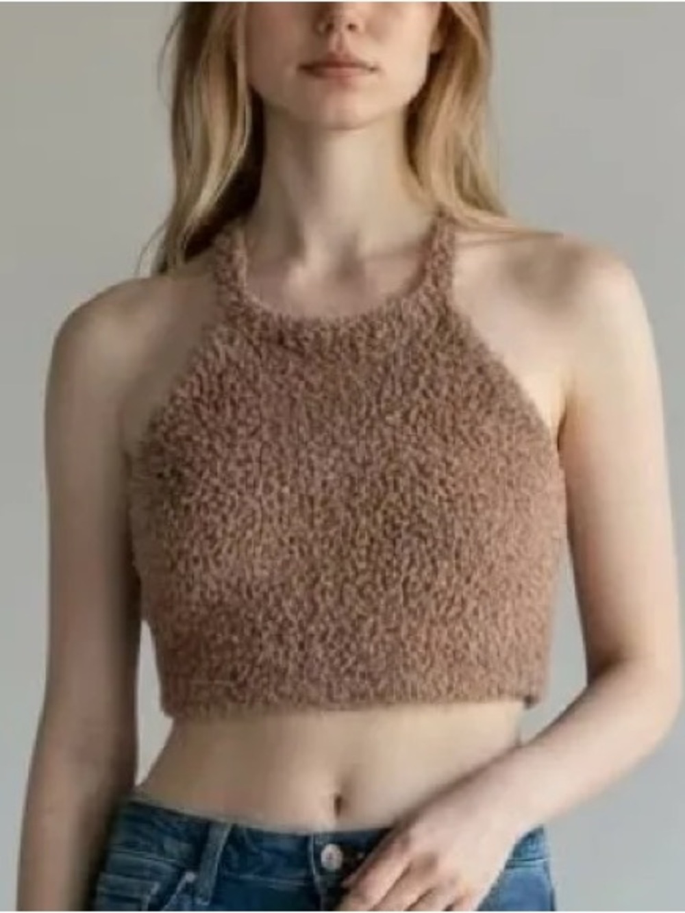 NWT SKIMS S/M Cozy Knit Halter Top
